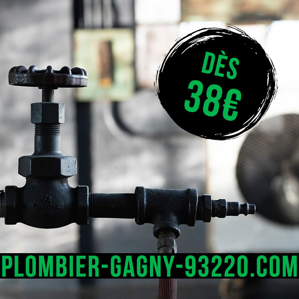 plombier Gagny dès 38€ pour un dépannage plomberie à Gagny