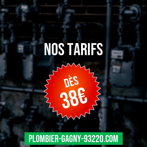 tarif plombier Gagny